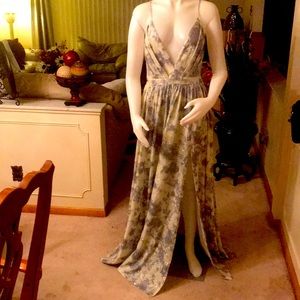 Prom dress by Maniju shimmer size L high slit